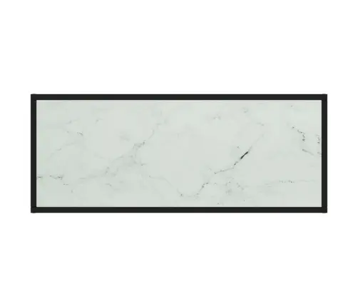 Tv Galdiņš, Melns, Balts Marmora Raksts, 100X40X40 Cm, Stikls Vidaxl