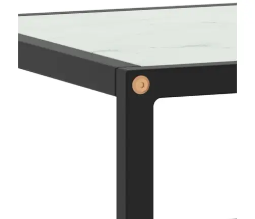 Tv Galdiņš, Melns, Balts Marmora Raksts, 100X40X40 Cm, Stikls Vidaxl