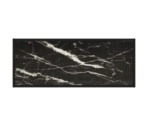 Tv Spintelė, Juoda, 100X40X40cm Su Juodu Marmuriniu Stiklu