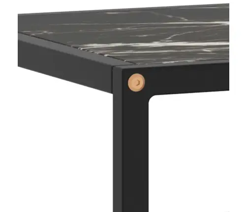 Tv Spintelė, Juoda, 100X40X40cm Su Juodu Marmuriniu Stiklu