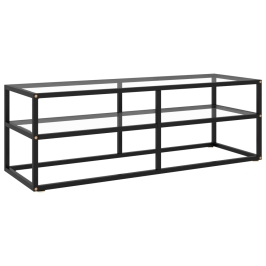 Tv Galdiņš, Melns, 120X40X40 Cm, Rūdīts Stikls Vidaxl