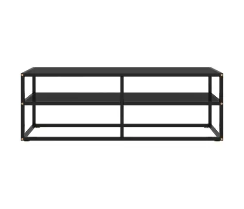 Telerialus Must, Musta Klaasiga, 120 X 40 X 40 Cm