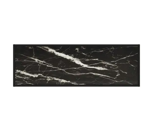 Tv Galdiņš, Melns Marmora Raksts, 120X40X40 Cm, Stikls Vidaxl