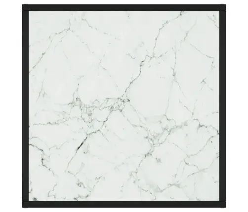 Kohvilaud, Must, Valge Marmorklaasiga, 60 X 60 X 35 Cm Kohvilaud, Must, Valge Marmorklaasiga, 60 X 60 X 35 Cm