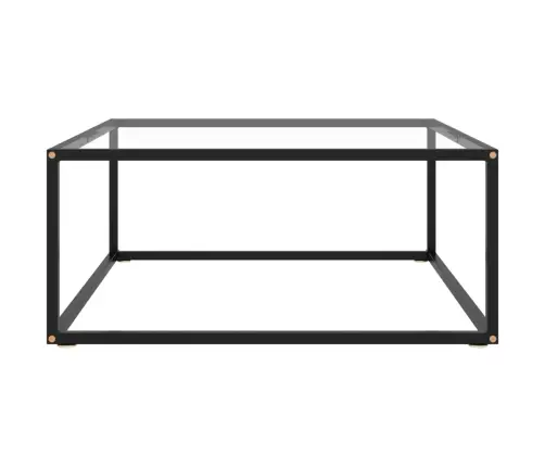 Kafijas Galdiņš, Melns, 80X80X35 Cm, Rūdīts Stikls Vidaxl