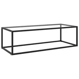 Kohvilaud, Must, Karastatud Klaas, 120 X 50 X 35 Cm