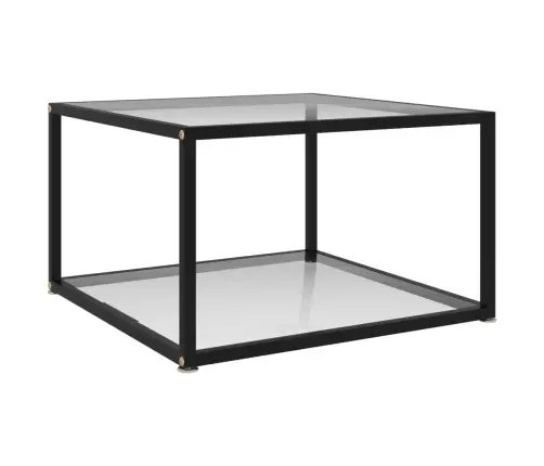 Kafijas Galdiņš, Caurspīdīgs, 60X60X35 Cm, Rūdīts Stikls Vidaxl