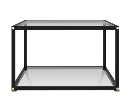 Kafijas Galdiņš, Caurspīdīgs, 60X60X35 Cm, Rūdīts Stikls Vidaxl