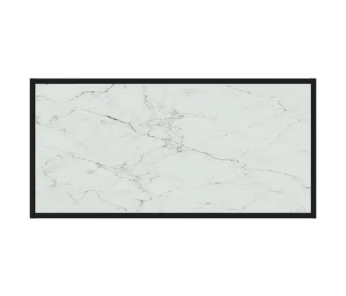 Kafijas Galdiņš, Balts, 100X50X35 Cm, Rūdīts Stikls Vidaxl