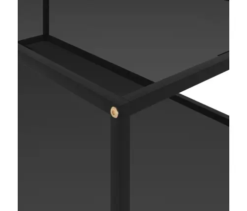 Kavos Staliukas, Juodas, 120X60X35cm Grūdintas Stiklas