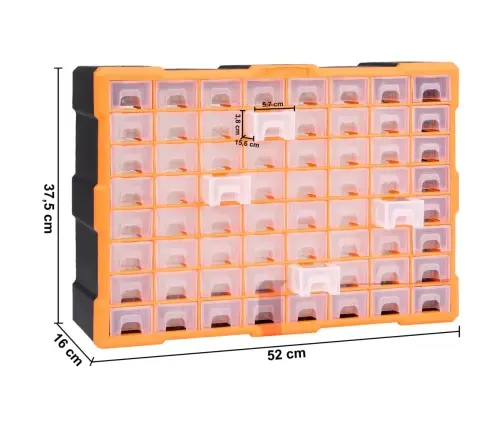 Mitme Sahtliga Organiseerija 64 Sahtliga 52 X 16 X 37,5 Cm