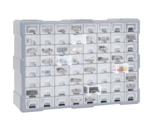 Stelažas Su 64 Stalčiais, 52X16X37,5Cm