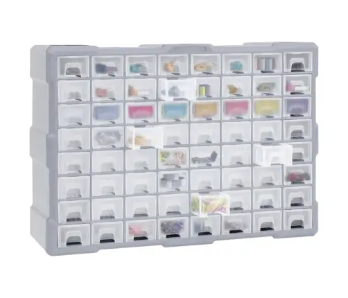 Stelažas Su 64 Stalčiais, 52X16X37,5Cm