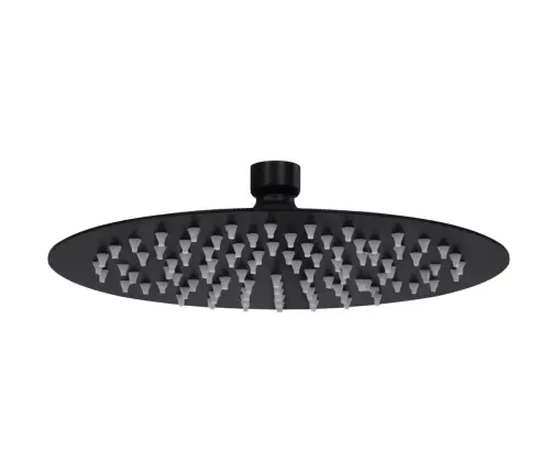 Lietus Dušas Galva, 20 Cm, Apaļa, Nerūsējošs Tērauds, Melna Vidaxl