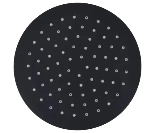 Lietus Dušas Galva, 20 Cm, Apaļa, Nerūsējošs Tērauds, Melna Vidaxl