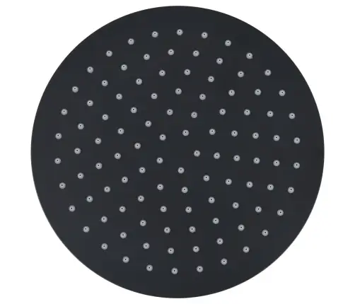 Lietus Dušas Galva, 25 Cm, Apaļa, Nerūsējošs Tērauds, Melna Vidaxl