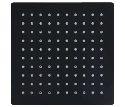 Lietus Dušas Galva, 20X20 Cm, Kvadrāta, Tērauds, Melna Vidaxl