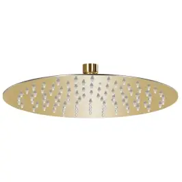 Lietus Dušas Galva, 25 Cm, Apaļa, Tērauds, Zelta Krāsā Vidaxl