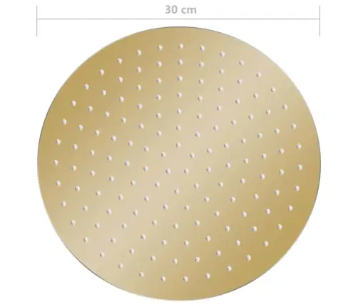 Lietus Dušas Galva, 30 Cm, Apaļa, Tērauds, Zelta Krāsā Vidaxl