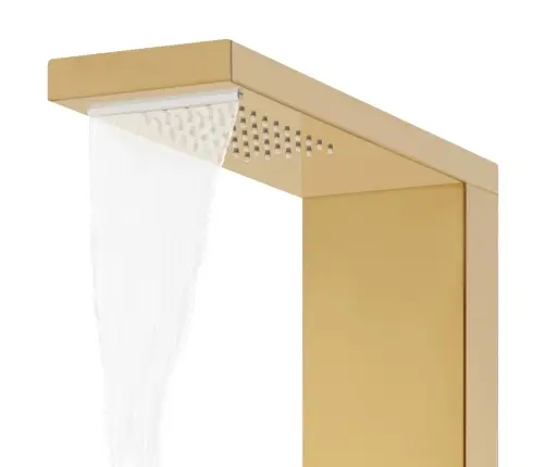 Dušas Paneļa Sistēma, Nerūsējošs Tērauds 201, Zelta Krāsā Vidaxl