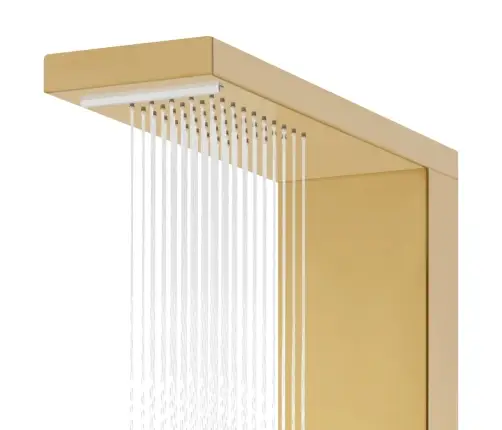 Dušas Paneļa Sistēma, Nerūsējošs Tērauds 201, Zelta Krāsā Vidaxl