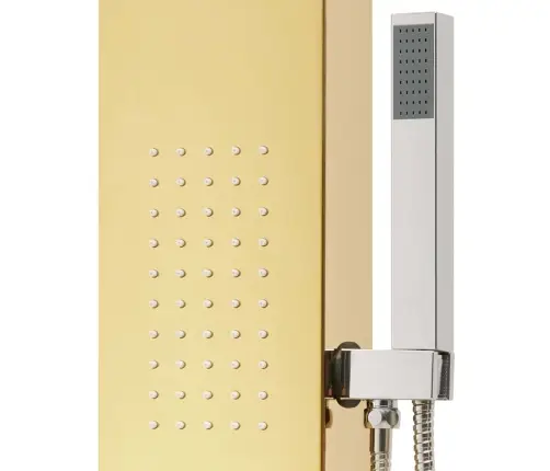 Dušas Paneļa Sistēma, Nerūsējošs Tērauds 201, Zelta Krāsā Vidaxl