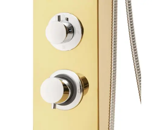 Dušas Paneļa Sistēma, Nerūsējošs Tērauds 201, Zelta Krāsā Vidaxl