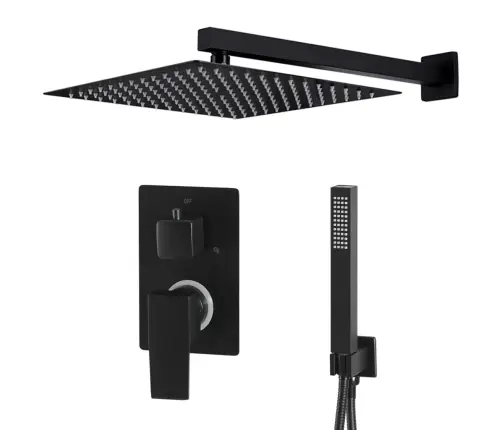 Dušas Komplekts, Nerūsējošs Tērauds 201, Melns Vidaxl