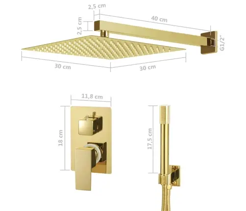 Dušo Sistema, Auksinės Spalvos, Nerūdijantis Plienas 201