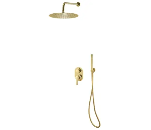 Dušas Komplekts, Nerūsējošs Tērauds 201, Zelta Krāsā Vidaxl