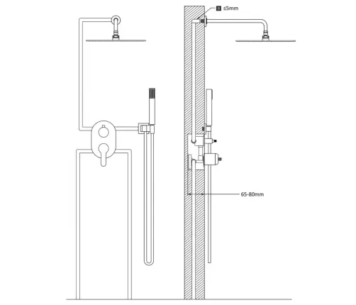 Dušas Komplekts, Nerūsējošs Tērauds 201, Sudraba Krāsā Vidaxl
