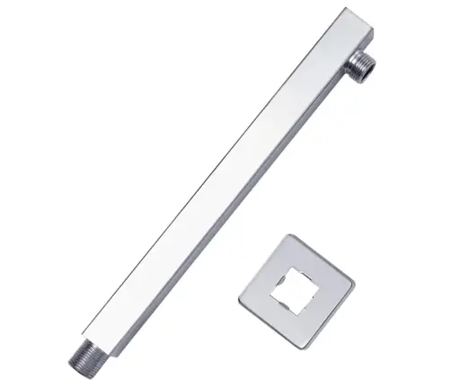 Dušas Balsts, Kvadrāta, Nerūsējošs Tērauds 201, Sudraba, 30 Cm Vidaxl