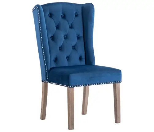 Virtuves Krēsli, 2 Gab., Zils Samts Vidaxl