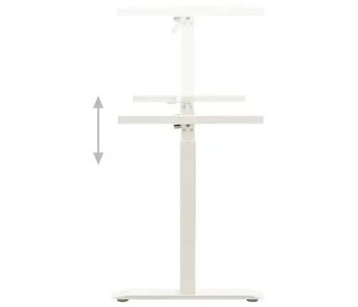 Galda Rāmis, Manuāli Regulējams Augstums, Ar Rokas Kloķi, Balts Vidaxl