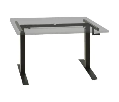 Galda Rāmis, Manuāli Regulējams Augstums, Ar Rokas Kloķi, Melns Vidaxl