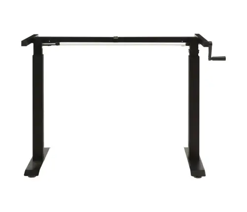 Galda Rāmis, Manuāli Regulējams Augstums, Ar Rokas Kloķi, Melns Vidaxl