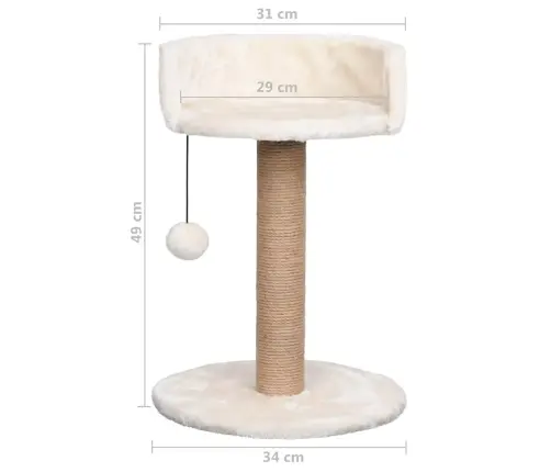 Draskyklė Katėms Su Stovu, 49cm Jūros Žolė