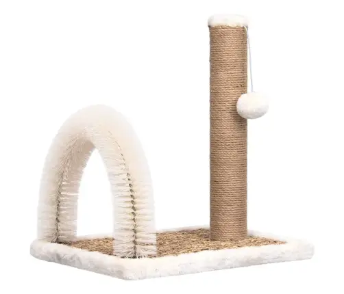 Kaķu Māja Ar Arkveida Suku Un Stabu Nagu Asināšanai Vidaxl