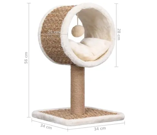 Tunneli Ja Mängusjaga Kassimaja, 56 Cm Mererohi