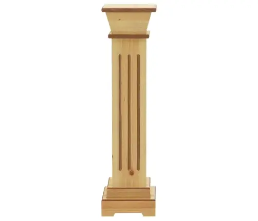Augu Statīvs, Pīlāra Dizains, Koka Krāsa, 17X17X66 Cm, Mdf Vidaxl