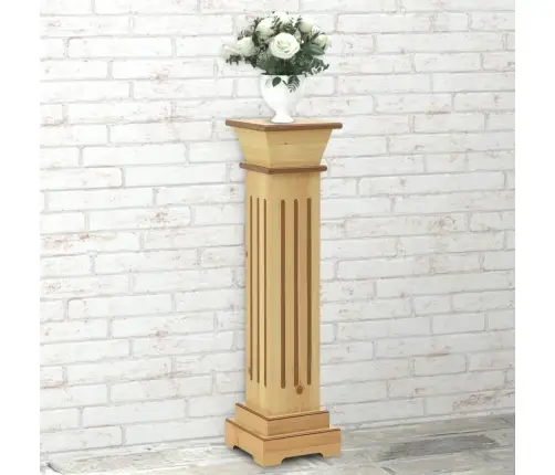 Augu Statīvs, Pīlāra Dizains, Koka Krāsa, 17X17X66 Cm, Mdf Vidaxl