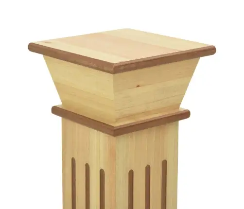 Augu Statīvs, Pīlāra Dizains, Koka Krāsa, 17X17X66 Cm, Mdf Vidaxl