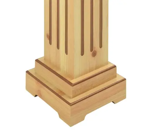 Augu Statīvs, Pīlāra Dizains, Koka Krāsa, 17X17X66 Cm, Mdf Vidaxl