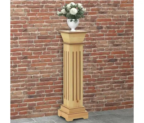Augu Statīvs, Pīlāra Dizains, Koka Krāsa, 17X17X66 Cm, Mdf Vidaxl
