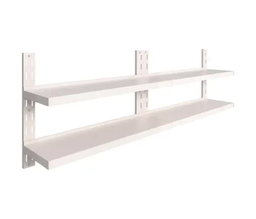 2-Korruselised Seinariiulid 2 Tk, Roostevaba Teras 240 X 30 Cm