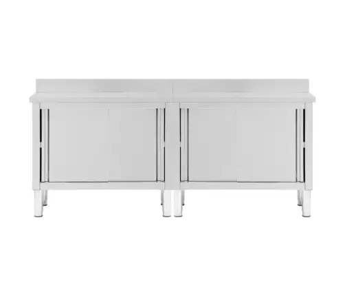 Töölauad Liugustega 2 Tk, 200X50X(95-97) cm Roostevaba Teras