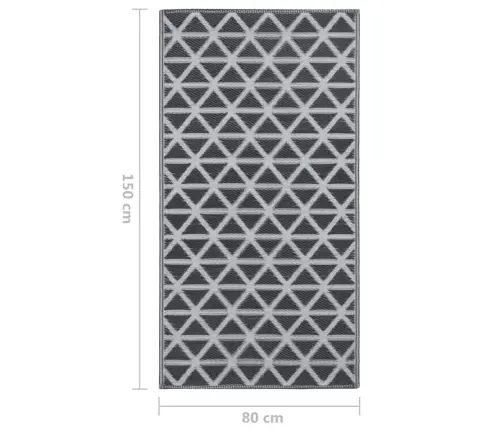 Āra Paklājs, 80X150 Cm, Arakil Melns Pp Vidaxl