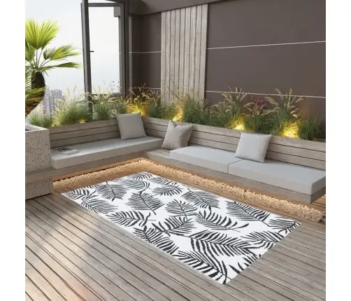 Āra Paklājs, 80X150 Cm, Arakil Balts Un Melns Pp Vidaxl