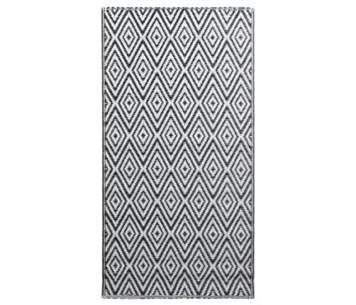 Āra Paklājs, 80X150 Cm, Arakil Balts Un Melns Pp Vidaxl