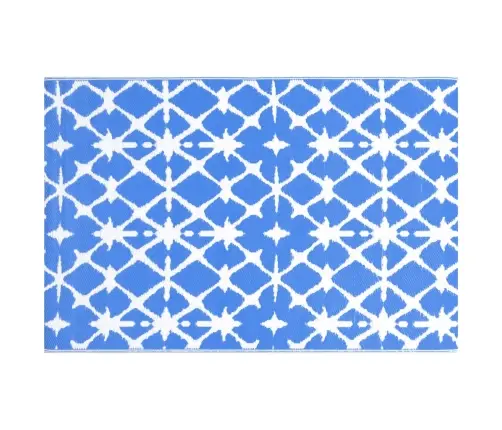 Āra Paklājs, 80X150 Cm, Arakil Zils Un Balts Pp Vidaxl